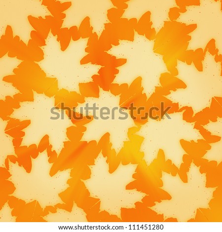 Watercolor autumn leaves  painted on cardboard