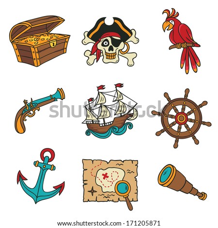 pirate icons set pirate icons set