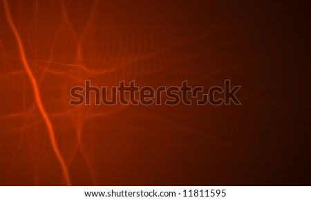 Glowing red fractal flame electric plasma bolts with energy waves