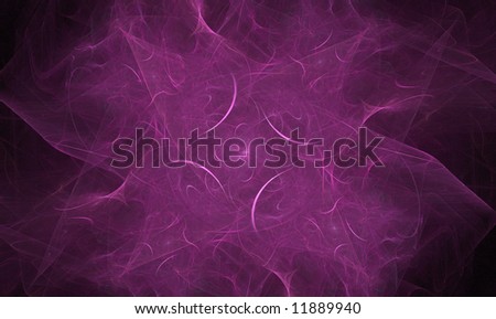 Fuscia gas cloud fractal nebula