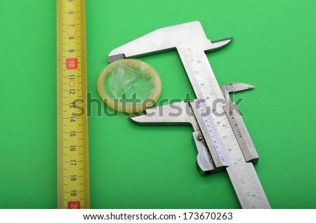 Size is important, condom, vernier, and tape-measure