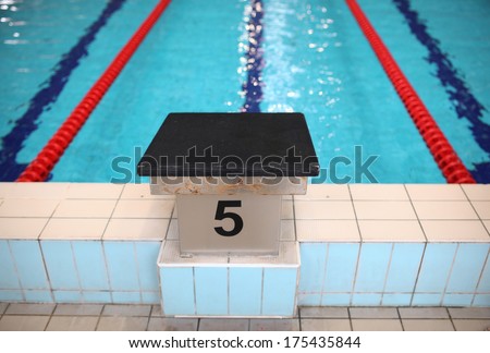 Edge of sport swimming pool