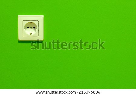 White power point on green wall