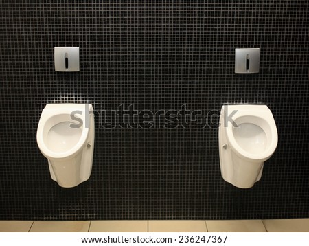 Men toilet for men, pissoir on wall