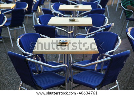 Empty chairs outdoor