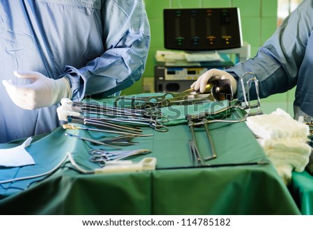 Surgeons and surgical tools