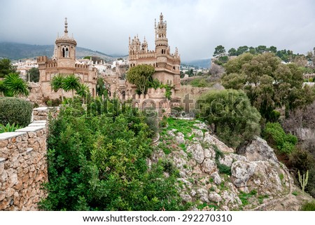 Colomares Castle. Castle dedicated to the explorer and navigator Christopher Columbus. Benalmadena town. Province of Malaga. Andalusia. Spain