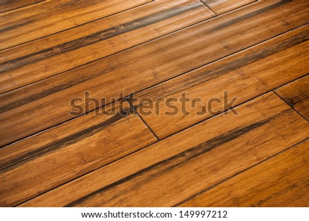 Hardwood flooring from eco friendly bamboo with hand scrapped finish