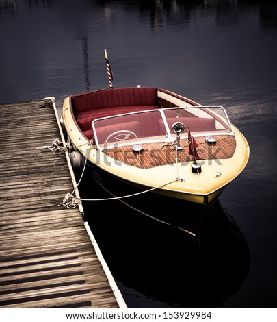 Boat at rest on a placid lake. The World at Rest!