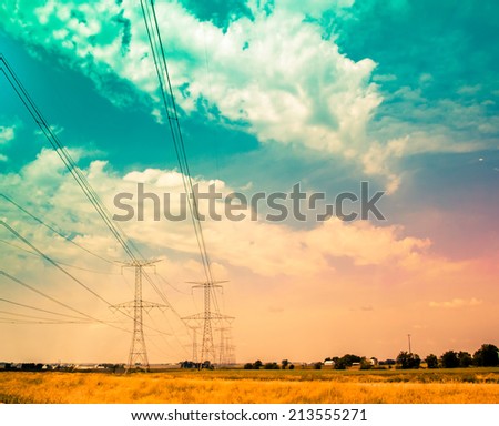 Transmission line, Electric Power Lines. smart grid