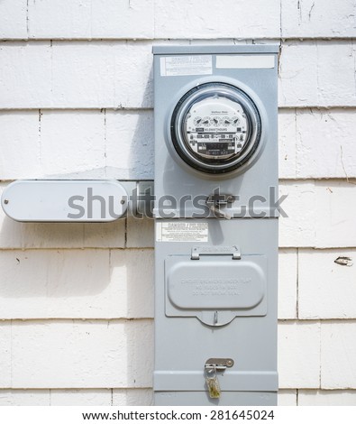 electric meters in the back side of supermarket or strip mall