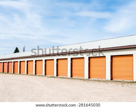 Storage units at a storage facility