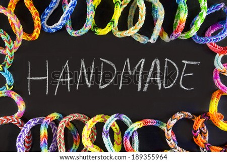 handmade background rubber bracelets