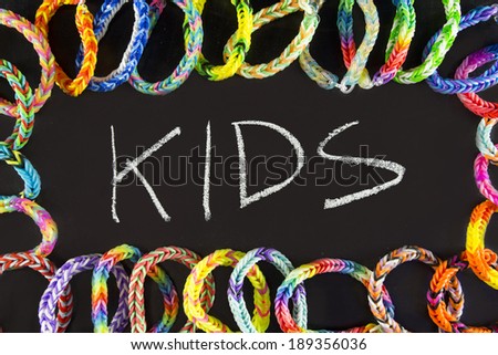 kids background rubber bracelets