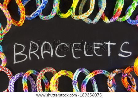 background rubber bracelets