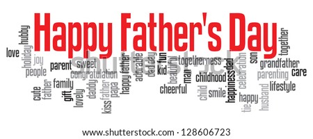 Happy Father\'s Day info text graphic isolated on white background