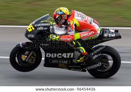 Official Valentino Rossi on Malaysia Feb 29  Valentino Rossi Of Ducati Team At Motogp Official