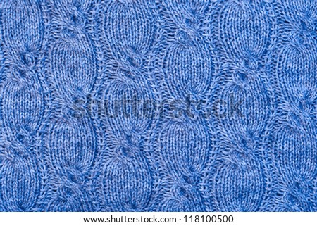 Blue knitted pattern
