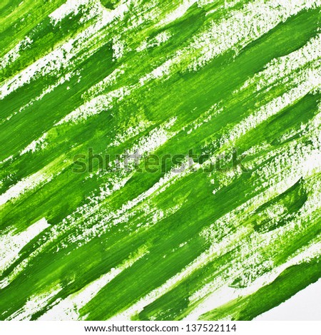 Background of green paint smears