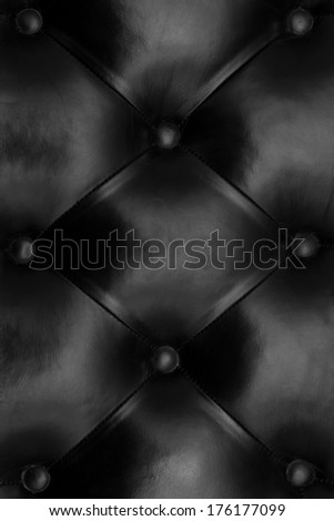 Background of black quilted leather