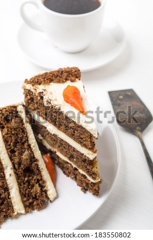 Delicious Dessert- a Piece of Carrot Cake