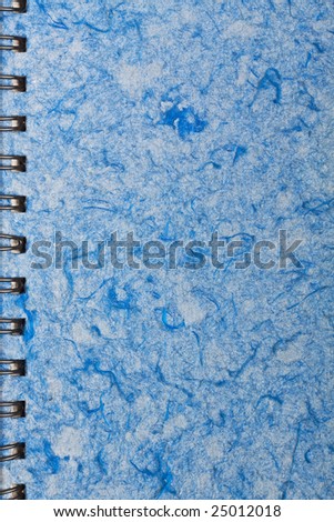blue textured notebook cover