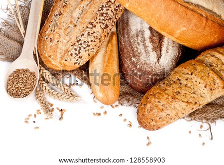 Fresh Baked Traditional Bread And Wheat