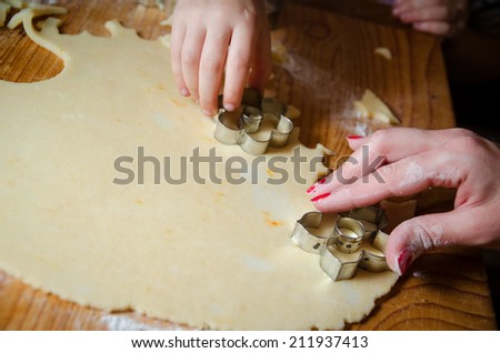 Hand making Ginger Cookie