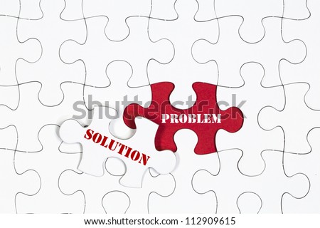 jigsaw puzzle with the missing piece, solution concept