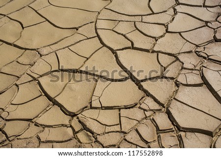 Cracked soil after flood