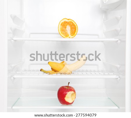 Fruit only in empty refrigerator