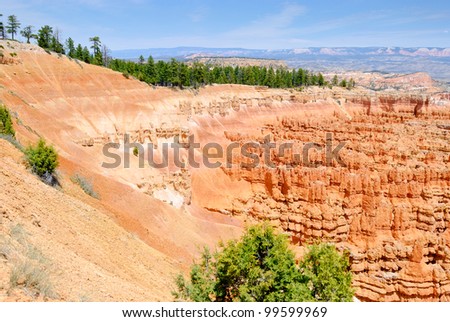 View on the never ending erosion process in Bryce Canyon NP, Utah, USA
