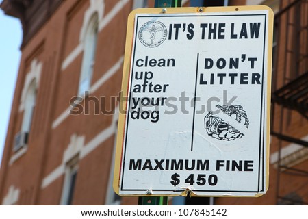 Dog Litter Sign