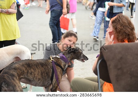 NEW  YORK CITY - MAY 31 2015 - Adoptapalooza, a rescue & animal adoption fair sponsored by the NYC Mayor\'s Alliance for Animals, brought hundreds of homeless animals to Union Square & possible homes