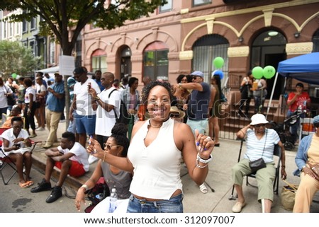 NEW YORK CITY - AUGUST 29 2105:  Spike Lee & his production company staged a  party on Stuyvesant Ave in Bed-Stuy to celebrate the renaming of the block for his classic film \
