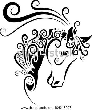 Logo Design on Decoration  Animal Sketch With Floral Decorative  For Tattoo Design