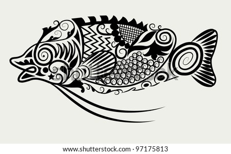 Free Tattoo Designs on Flora Ornament For Tattoo Design Stock Vector 97175813   Shutterstock
