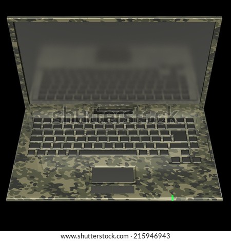 Laptop. isolated on black background. 3d
