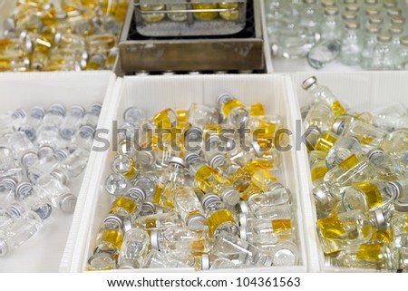 Stored waste medicinal bottles