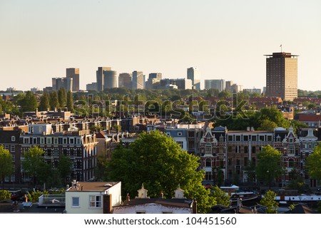 Amsterdam south skyline