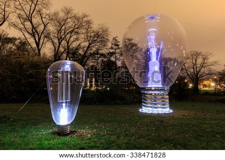 EINDHOVEN, THE NETHERLANDS - NOVEMBER 11, 2015: Beautiful art project at the GLOW 2015 light festival in Eindhoven, The Netherlands, on November 11, 2015