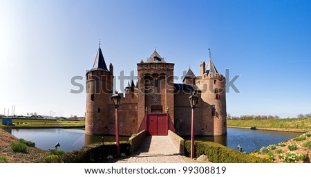 Castle entrance with surrounding moat
