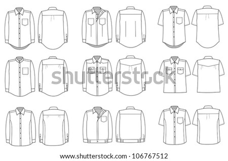 mens shirt sketches