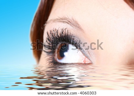 eyelash fortune view water eye success clean