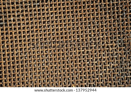 Rusty metal wire mesh back ground