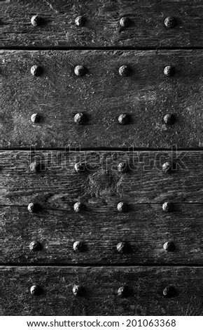 detail shot of a old wooden door