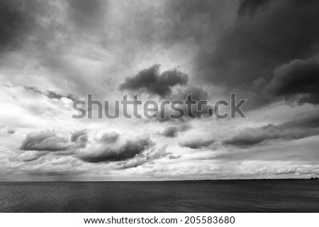 shot taken on east mersea island looking out across the sea with a moody sky