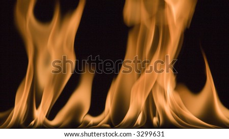 image of red hot fire frozen in time against a black background
