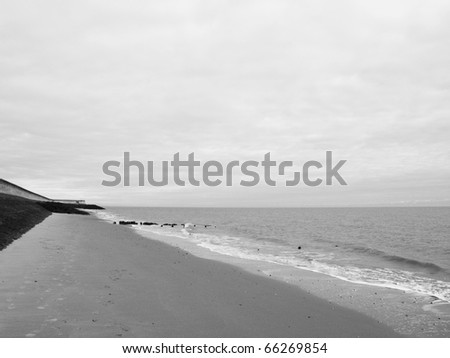 landscape beach image of frinton on sea in england uk
