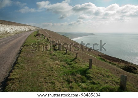 general landscape isle of wight taken in march on a sunny day